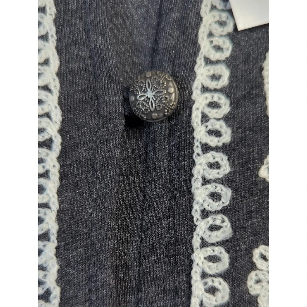 J. Jill NWT Embroidered Button Front Top Long Sleeve Size L Boho - Picture 4 of 10